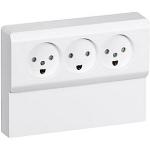 hvid jord med stikkontakt panel tripel 66 opus lk