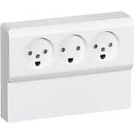 hvid ndinger t 2 med jord med stikkontakt panel tripel 66 opus lk