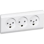 hvid nket planfors jord med stikkontakt tripel 66 opus lk