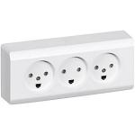 hvid udvendig jord med ndinger t 2 med stikkontakt tripel 66 opus lk