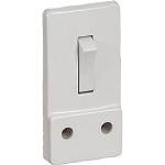 lysegr afbryder m stikkontakt minitangent smal lk