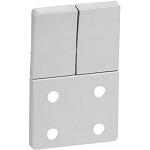 lysegr 2-pol afbryder med stikkontakt dobbelt for kning afd tangent fuga lk