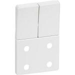 hvid 2-pol afbryder med stikkontakt dobbelt for kning afd tangent fuga lk