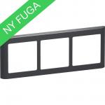 Se LK FUGA ® Design Ramme 63 Soft, 3x1 modul vandret, koksgrå hos Elvvs.dk