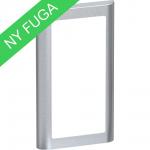 Se LK FUGA ® Design Ramme 63 Soft, 2 modul lodret, stålmetallic hos Elvvs.dk