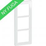 Se LK FUGA ® PURE Design Ramme glas 3x1 modul, hvid hos Elvvs.dk