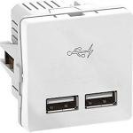 hvid modul 1 1a 2 lader 2xusb fuga lk