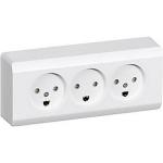hvid jord med tripel udvendig stikkontakt 66 opus lk