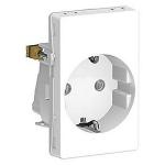 hvid modul 5 1 sidejord med stikkontakt schuko fuga lk