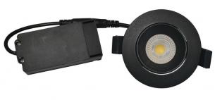 Se Nordtronic - Velia Low Profile LED 5W 2700K (310 lumen) Cri>95, ø85mm, mat sort hos Elvvs.dk
