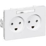 hvid j m dobbelt stikkontakt line clic