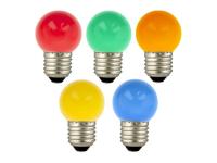 stk 5 farver ass e27 1w 240v - t s re kronep led g45