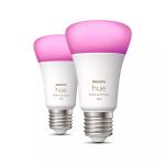 2-pak - ambiance color and white lumen 806 e27 a60 hue philips