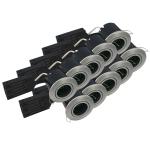 pakke stk 10 alu rstet b rund gu10 eco install uni nordtronic