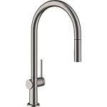 chrome black brushed udtrk med 2jet 210 kkkenarmatur m54 talis hansgrohe