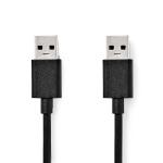 label sort pvc runde m 00 1 nikkelplateret gbps 5 han usb-a han usb-a 1 gen 2 3 usb usb-kabel