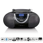 sort bluetooth og cd-kassette med fm-radio og - dab brbar