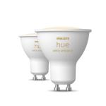2-pak lumen 400 2w 4 gu10 ambiance white hue philips