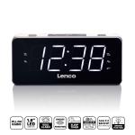 hvid rm led-sk 8 1 tydelig og stor radio clock alarm fm pll lenco