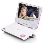 pink monteringsbeslag og usb-hovedtelefoner med dvd-afspiller 9 rbar b lenco