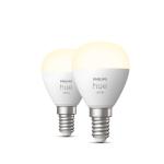 pak 2 - lumen 470 6w - re p led e14 white hue philips