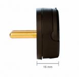 16mm kun jord uden p1-h compact - sort stikprop fladeste danmarks