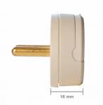 16mm kun jord uden p1-h compact - hvid stikprop fladeste danmarks