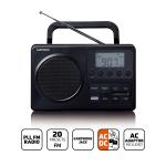 sort rm lcd-sk med fm-radio rbar b kompakt mpr-035bk lenco