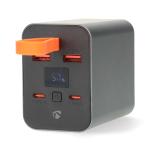 display lithium-polymer 0 qc3 100w 0 pd3 usb-c 1x forbindels input usb-c 2x usb-a 2x tilslutning output 4 output antal a 0 5 0 3 0 2 5 1 mah 30000 powerbank nedis