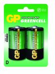 blisterkort stk 2 r20 batt d greencell gp