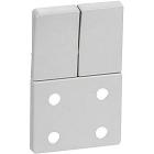 lysegr 2-pol afbryder med stikkontakt dobbelt for kning afd tangent fuga lk